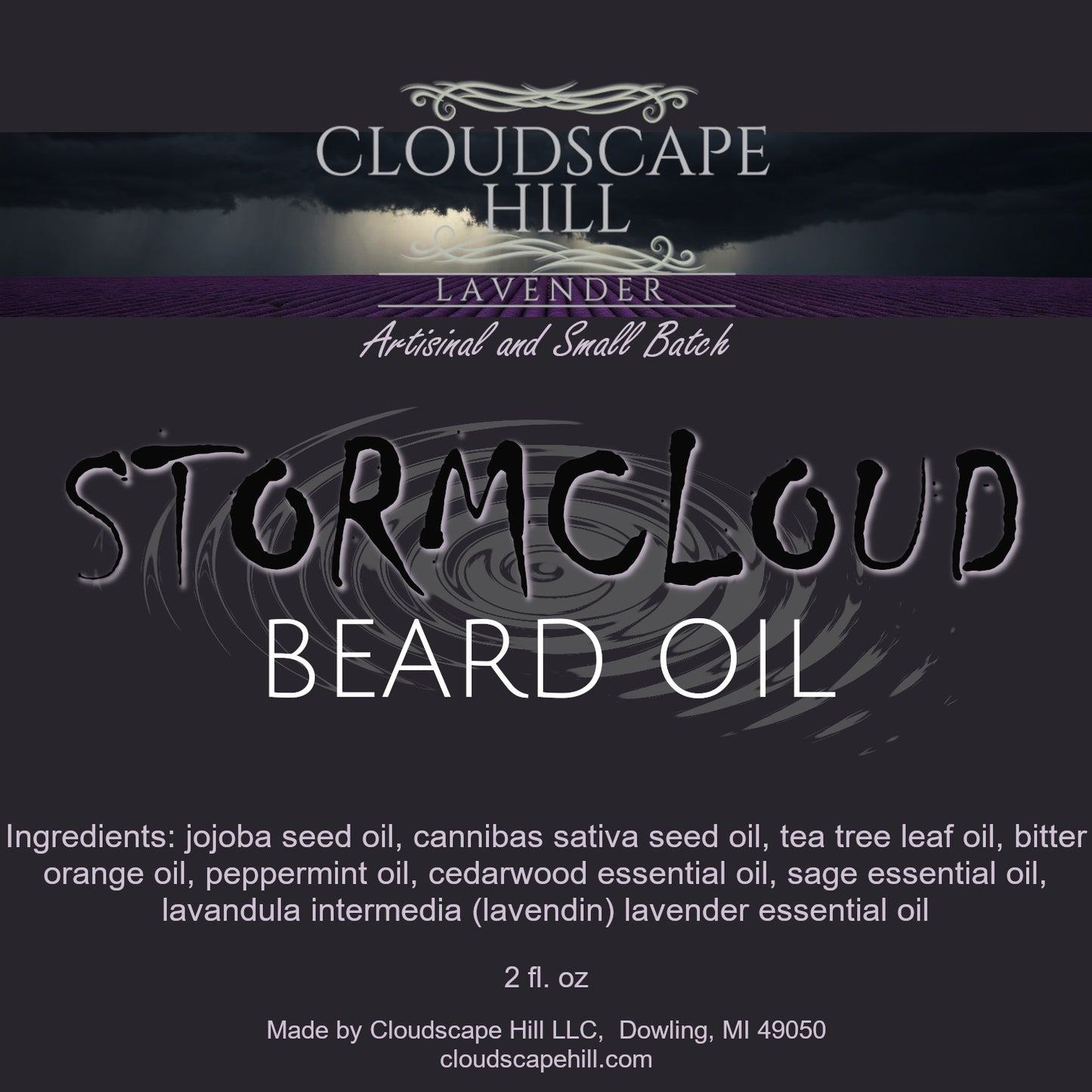 'Stormcloud' Lavender Beard Oil